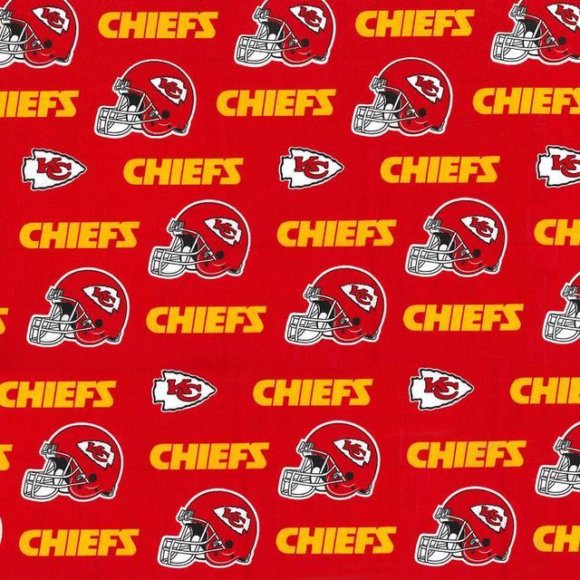 Kansas City Chiefs 58 x 2 yd 100% Cotton Logo Baseball Sports Precut  Sewing & Craft Fabric, Yellow and Red