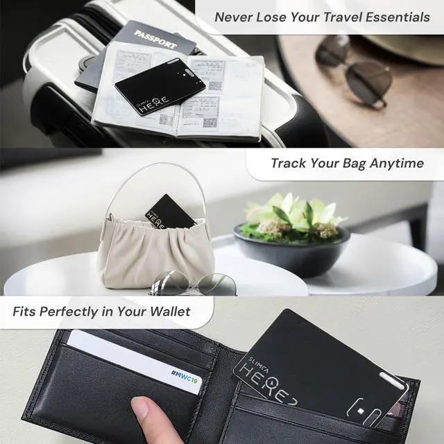 Alt view image 7 of 7 - Ultra Thin Wallet Tracker for Apple Find My - 1.3mm Rechargeable Tracker Card | 80dB Alarm | IP64 Water Resistant | USB-C Charging - Slimca HERE 2
