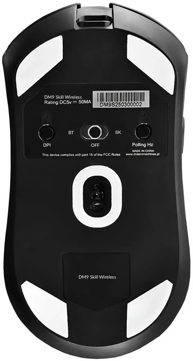 Alt view image 5 of 5 - Dream Machines - DM9 Skill - Wireless Gaming Mouse - 2.4 GHz / Bluetooth / USB - PMW3395, Kailh GM 8.0 switches, 58g