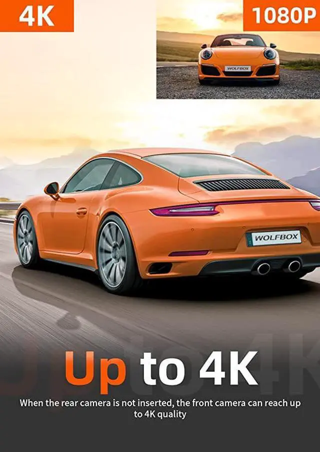 Alt view image 3 of 6 - WOLFBOX i07 Dash Cam, 3 Channel Dash Cam Built in WiFi GPS, 4K+1080P Dash Camera Front and Inside, 2K 1440P+1080P+1080P, 3" LCD Super IR Night Vision, 24 Hours Parking Monitor, Support 128GB Max