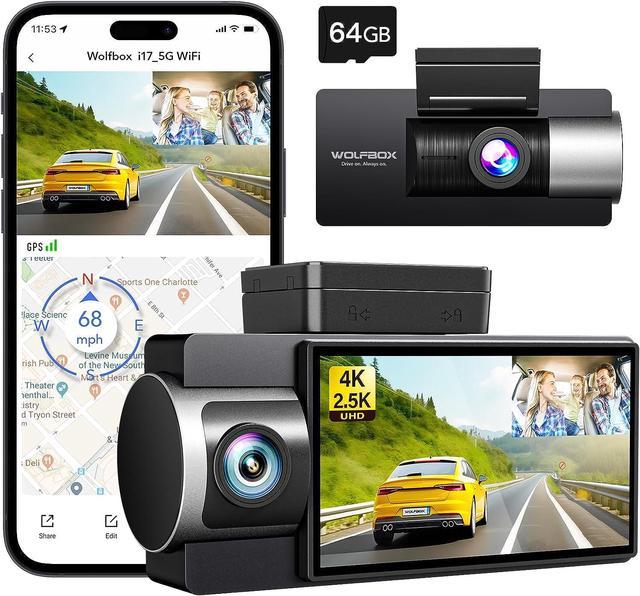 CAMPARK Dash Cam Front and Inside Built-in GPS 1080P Dual Dash Camera for  Cars with Infrared Night Vision, WDR, Parking Monitor, G-Sensor, Support  256GB 