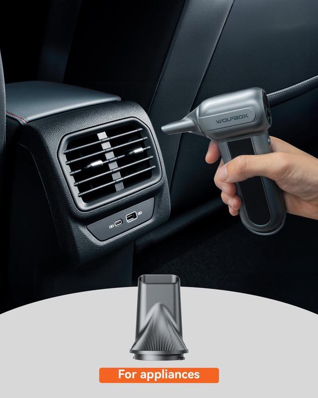 Alt view image 5 of 7 - WOLFBOX MF100 Cordless Air Duster, 150000RPM High-Speed, Rechargeable, 3-Speed Mini Blower for PC, Keyboard, Outdoor Use, Snow & Auto Cleaning - Long-Lasting Battery