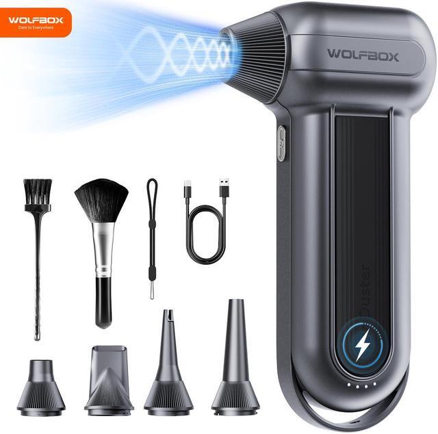 Main image of WOLFBOX MF100 Cordless Air Duster, 150000RPM High-Speed, Rechargeable, 3-Speed Mini Blower for PC, Keyboard, Outdoor Use, Snow & Auto Cleaning - Long-Lasting Battery