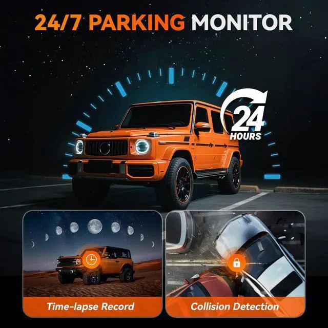 Alt view image 3 of 7 - WOLFBOX M40 Lite 4K 10" Front Rearview Mirror Dash Cam and 1080P Rear Camera, Touch Screen, Loop Recording