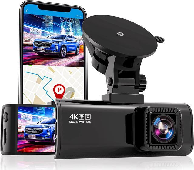 4K WiFi 2160P Dash Camera for Cars, Cam Front Recorder with App, 24 Hours  Parking Mode, G-Sensor, Night Vision, Loop Recording, Support 256GB Max