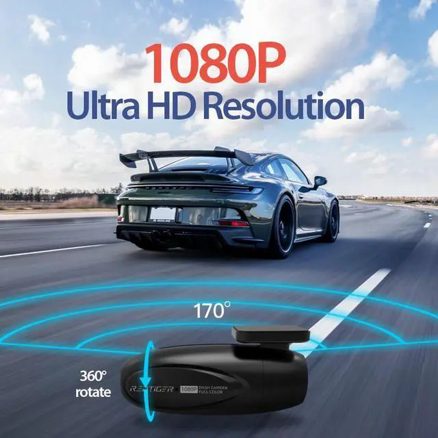 Alt view image 3 of 6 - REDTIGER F5 Dash Cam Camera APP Control Dashboard Camera Recorder and Hardwire kit1080P Full HD,Smart Dash Camera for Cars,360 Degree Rotation,APP Control,Loop