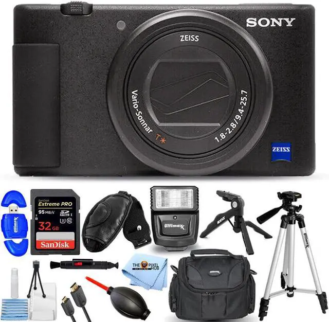 Main image of Sony ZV-1 20.1MP/4K Compact Vlog Digital Camera (Black) + 32GB + Flash Bundle