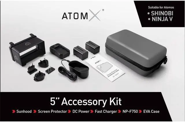 Alt view image 2 of 11 - Atomos 5" Accessory Kit for Shinobi, Shinobi SDI, Ninja V Monitors - ATOMACCKT2