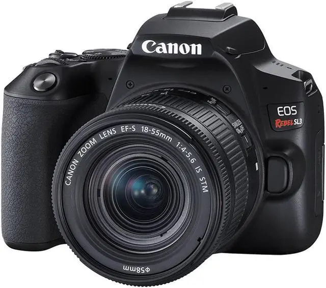 Alt view image 2 of 7 - Canon EOS Rebel SL3 with 18-55mm IS STM Lens + 32GB + Flash + Tripod Bundle