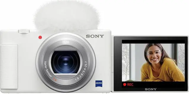 Alt view image 3 of 7 - Sony ZV-1 20.1MP Compact Digital Camera (White) - 12PC Accessory Vlogging Bundle