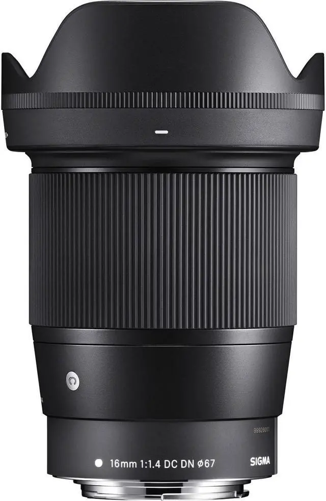 Alt view image 2 of 5 - Sigma 16mm f/1.4 DC DN Contemporary Lens for Canon EF-M - 7PC Accessory Bundle