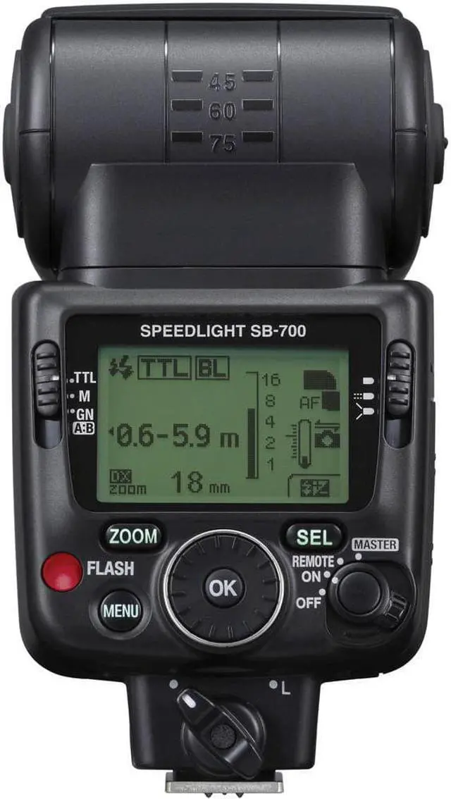 Alt view image 4 of 5 - Nikon SB-700 AF Speedlight with 4 AA Batteries + Charger + Diffuser Bundle