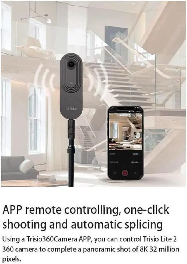 Alt view image 5 of 6 - Trisio Lite 2 VR - 8K Virtual Tour NodeRotate 360° Camera - HZ2000