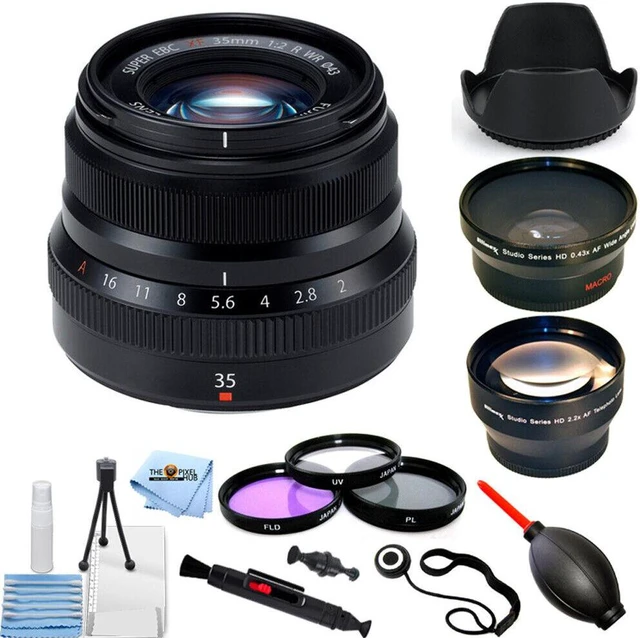 Main image of Fujifilm XF 35mm f/2 R WR Lens (Black) 16481878 - 10PC Accessory Bundle
