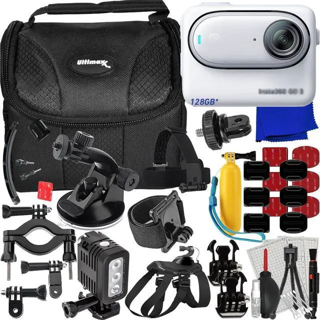 Main image of Insta360 GO 3 Action Camera (128GB) CINSABKA_GO306 - 16PC Accessory Bundle