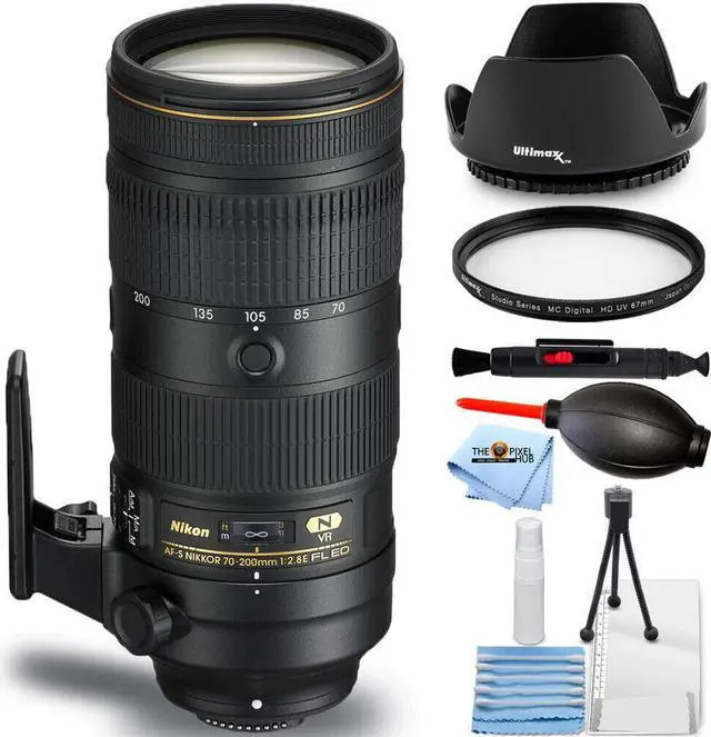 Main image of Nikon AF-S NIKKOR 70-200mm f/2.8E FL ED VR Lens - Essential UV Filter Bundle