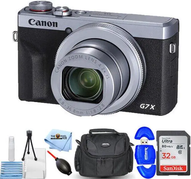 Main image of Canon PowerShot G7 X Mark III Digital Camera (Silver) - Essential 32GB Bundle