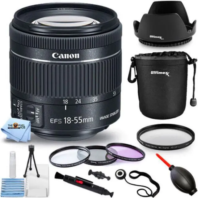 Main image of Canon EF-S 18-55mm f/4-5.6 IS STM Lens 1620C002 Filter Bundle - New in White Box