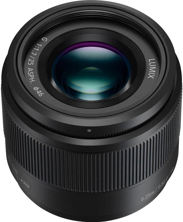 Alt view image 3 of 3 - Panasonic Lumix G 25mm f/1.7 ASPH. Lens H-H025K (White Box) - 7PC Accessory Kit