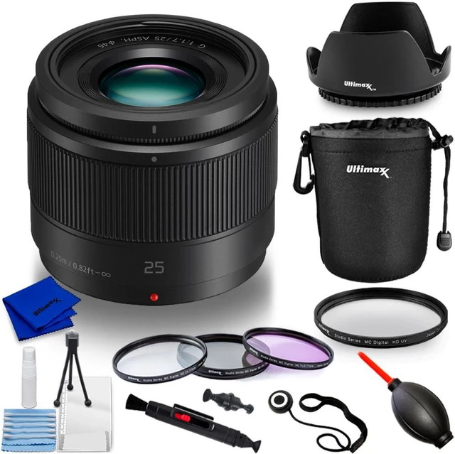 Main image of Panasonic Lumix G 25mm f/1.7 ASPH. Lens + Lens Pouch Bundle White Box