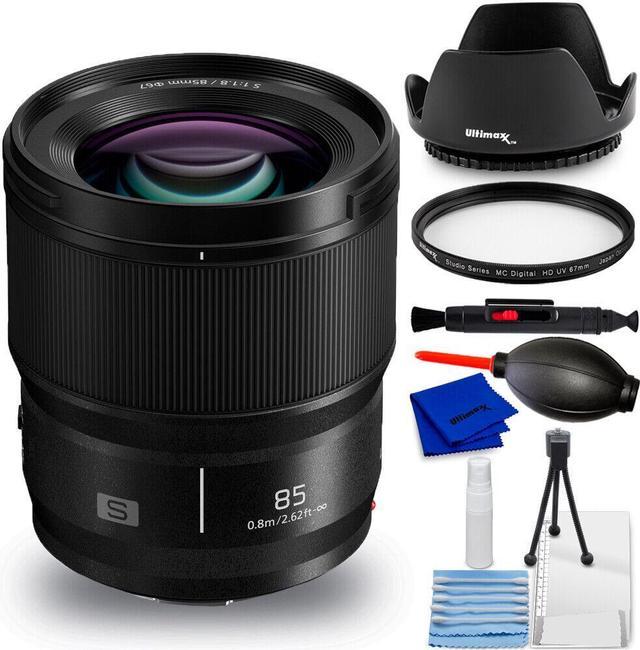 Panasonic Lumix S 85mm f/1.8 Lens S-S85 - 7PC Accessory Bundle