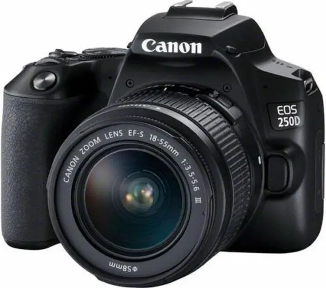 Alt view image 3 of 5 - Canon EOS 250D / Rebel SL3 DSLR with 18-55mm (Black) - Essential 32GB Bundle