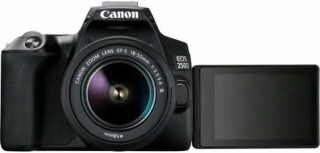Alt view image 5 of 5 - Canon EOS 250D / Rebel SL3 DSLR with 18-55mm + 500mm + 64GB + Flash Bundle