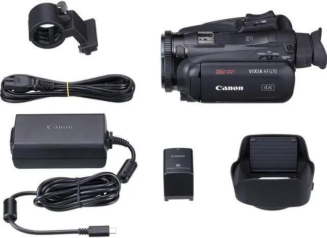 Alt view image 5 of 5 - Canon Vixia HF G70 UHD 4K Camcorder (Black) 5734C002 - 7PC Accessory Bundle