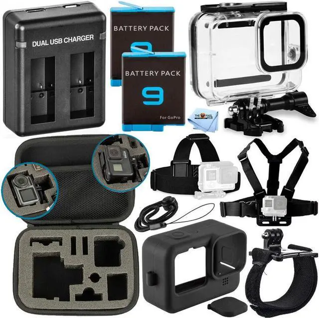 Main image of Accessory Bundle for GoPro HERO 9 HERO 10 Black + EXT BATT + Housing + Case