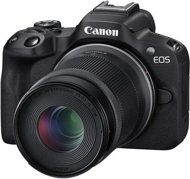 Alt view image 3 of 6 - Canon EOS R50 Mirrorless Camera with 18-45mm and 55-210mm Lenses (Black) Bundle