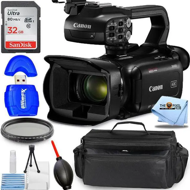 Main image of Canon XA60 Professional UHD 4K Camcorder PAL 5733C002 - 8PC Accessory Bundle