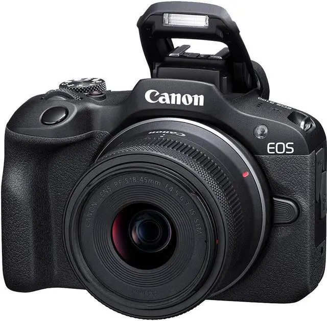 Alt view image 4 of 4 - Canon EOS R100 Mirrorless Camera with 18-45mm Lens 6052C012 - 12PC Accessory Kit