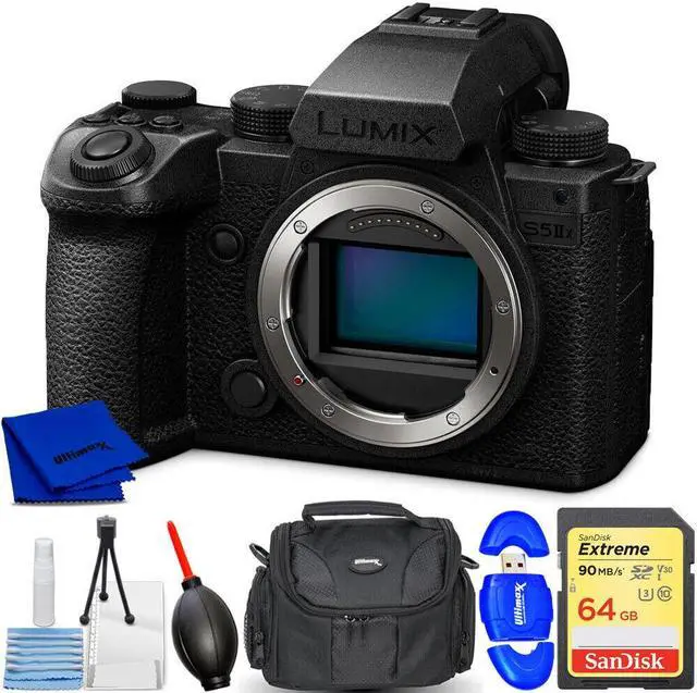 Main image of Panasonic Lumix S5 IIX Mirrorless Camera DC-S5M2XBODY - 7PC Accessory Bundle
