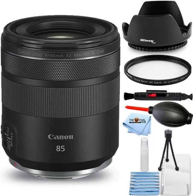 Main image of Canon RF 85mm f/2 Macro IS STM Lens 4234C002 - Essential UV Filter Bundle