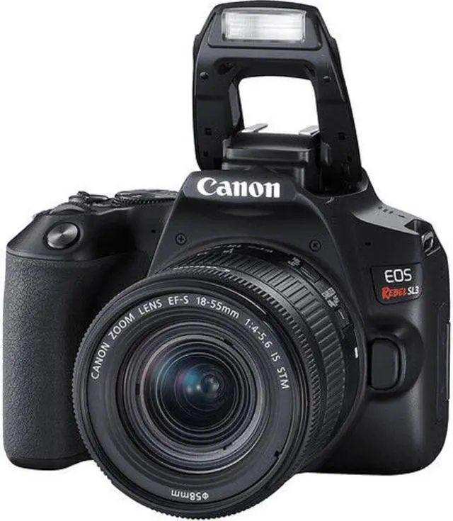 Alt view image 3 of 5 - Canon EOS Rebel SL3 Camera with 18-55mm IS STM Lens (Black) - 7PC Accessory Kit