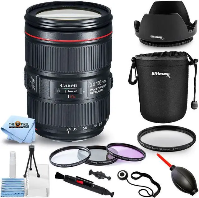 Main image of Canon EF 24-105mm f/4L IS II USM Lens 1380C002 + Filter Kit + Lens Pouch Bundle