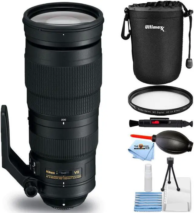 Main image of Nikon AF-S NIKKOR 200-500mm f/5.6E ED VR Lens 20058 - Essential UV Filter Bundle