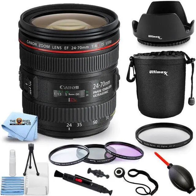 Main image of Canon EF 24-70mm f/4.0L IS USM Standard Zoom Lens - 10PC Accessory Bundle