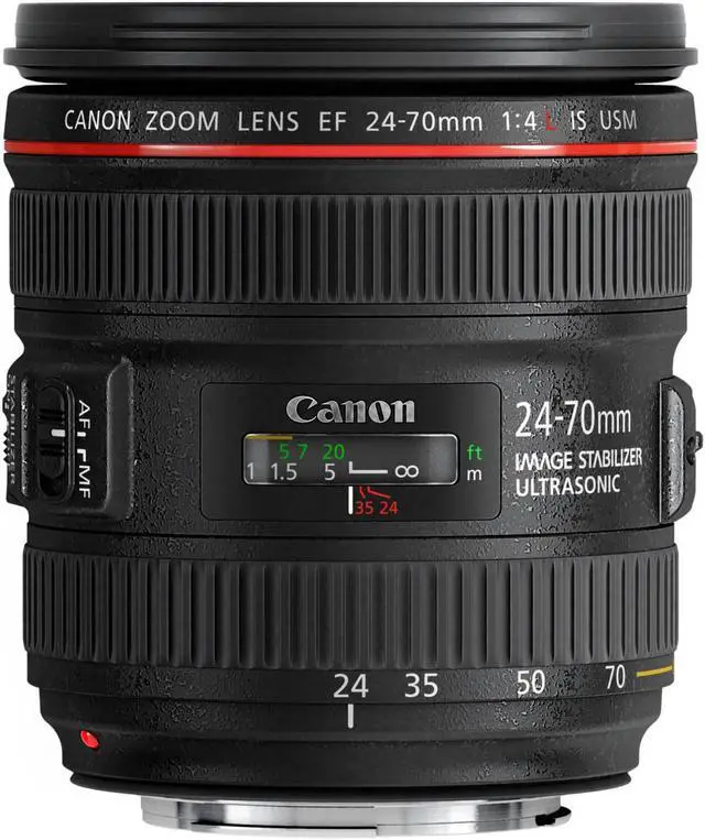 Alt view image 2 of 3 - Canon EF 24-70mm f/4.0L IS USM Standard Zoom Lens - 10PC Accessory Bundle