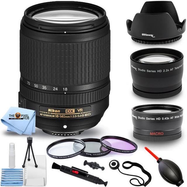 Nikon AF-S DX NIKKOR 18-140mm f3.5-5.6G ED VR Lens + Filter Kit