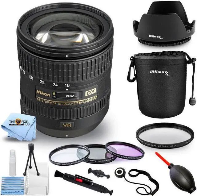 Main image of Nikon AF-S DX NIKKOR 16-85mm f/3.5-5.6G ED VR Lens 2178 - Filter Kit Bundle