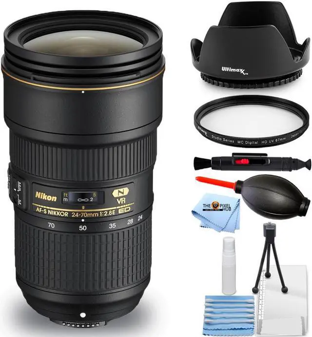Main image of Nikon AF-S NIKKOR 24-70mm f/2.8E ED VR Lens 20052 - Essentail UV Filter Bundle