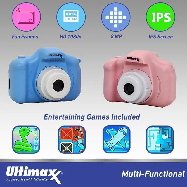 Alt view image 4 of 4 - Ultimaxx Digital Video Recorder Camera Kids Teens ages 8-12 Beginners with Games 32GB Micro SD Holiday Christmas Gift Kit