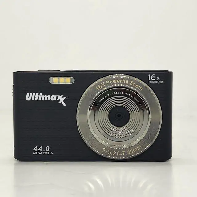 Alt view image 2 of 5 - Ultimaxx 44MP Digital Compact Camera with 16x Digital Zoom w/ 32GB Card Kit