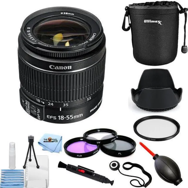 Main image of Canon EF-S 18-55mm f/3.5-5.6 IS II Lens Pro Filter Kit Bundle - New in White Box