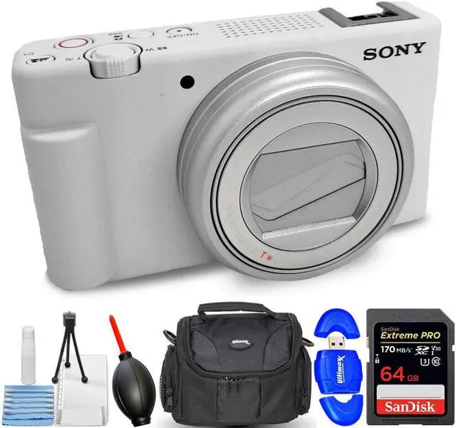 Main image of Sony ZV-1 II Digital Camera (White) ZV1M2/W - 7PC Accessory Bundle