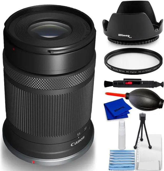 Main image of Canon RF-S 55-210mm f/5-7.1 IS STM Lens (Canon RF) White Box - 7PC Accessory Kit