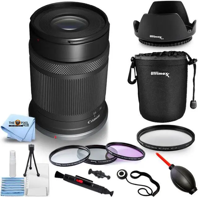 Main image of Canon RF-S 55-210mm f/5-7.1 IS STM Lens (Canon RF) White Box 10PC Accessory Kit