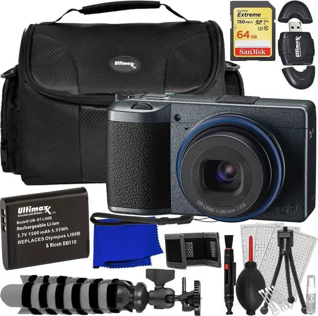 Main image of Ricoh GR IIIx Digital Camera 15286 - 10PC 64GB Accessory Bundle