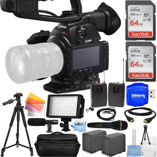 Main image of Canon EOS C100 Mark II Cinema EOS Camera W/ Dual Pixel CMOS AF Body 128GB Bundle